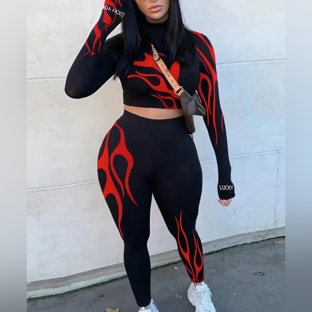 Flame 2 piece women’s outfit
